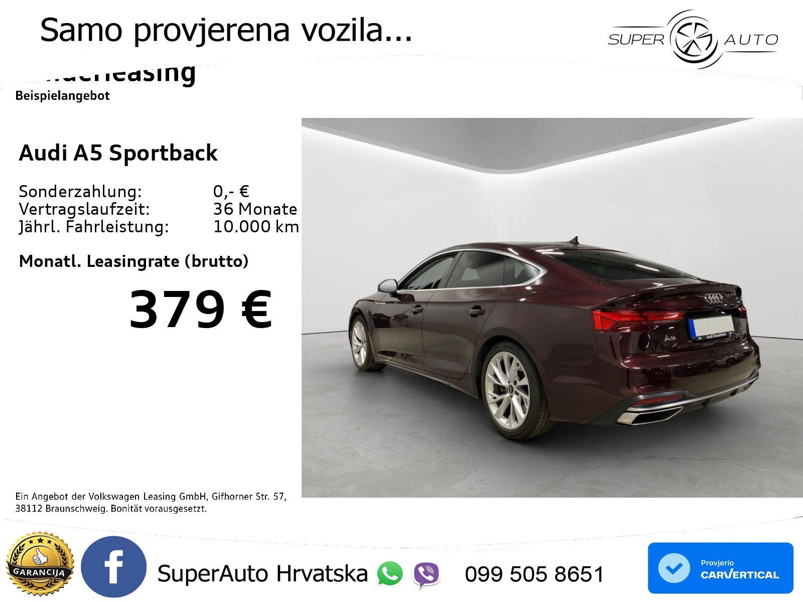 Audi A5 Sportback 45 TFSI (265 KS) quattro S tronic advanced MATRIX+GR SJED+KAM