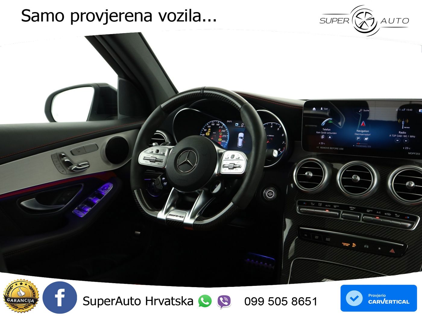 Mercedes AMG GLC 63 S V8 (510 KS) 4MATIC+ MCT ACC+HEAD+4xGR SJED+360+PANO