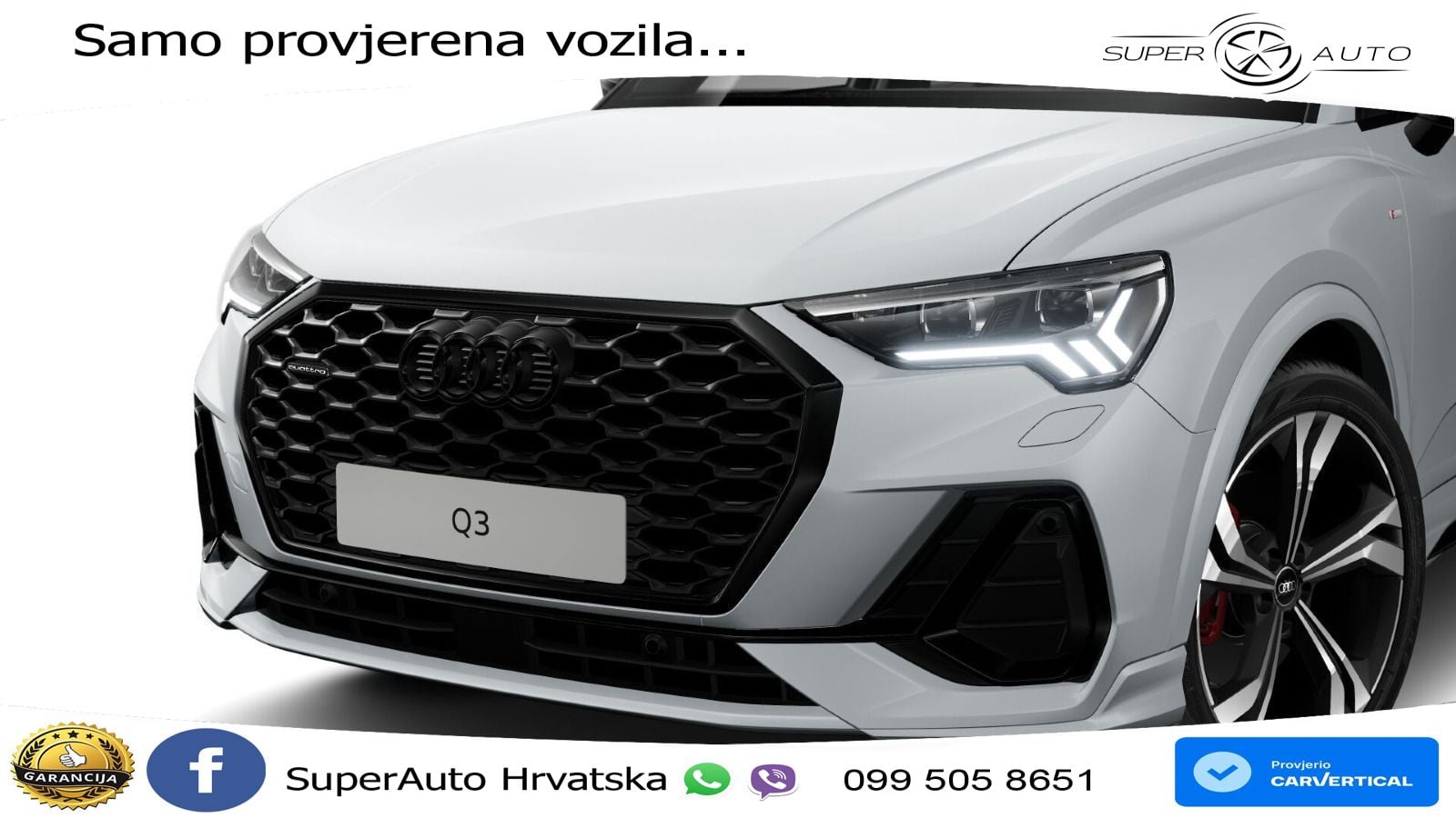 Audi Q3 Sportback 45 TFSI (245 KS) quattro S tronic S line MATRIX+GR SJED+KAM