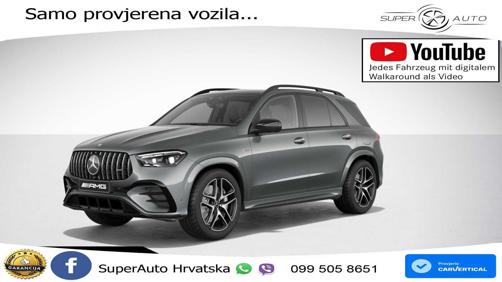 Mercedes AMG GLE 53 (544 KS) Hybrid 4MATIC+ 9G-TRONIC ACC+GR SJED+360+PANO