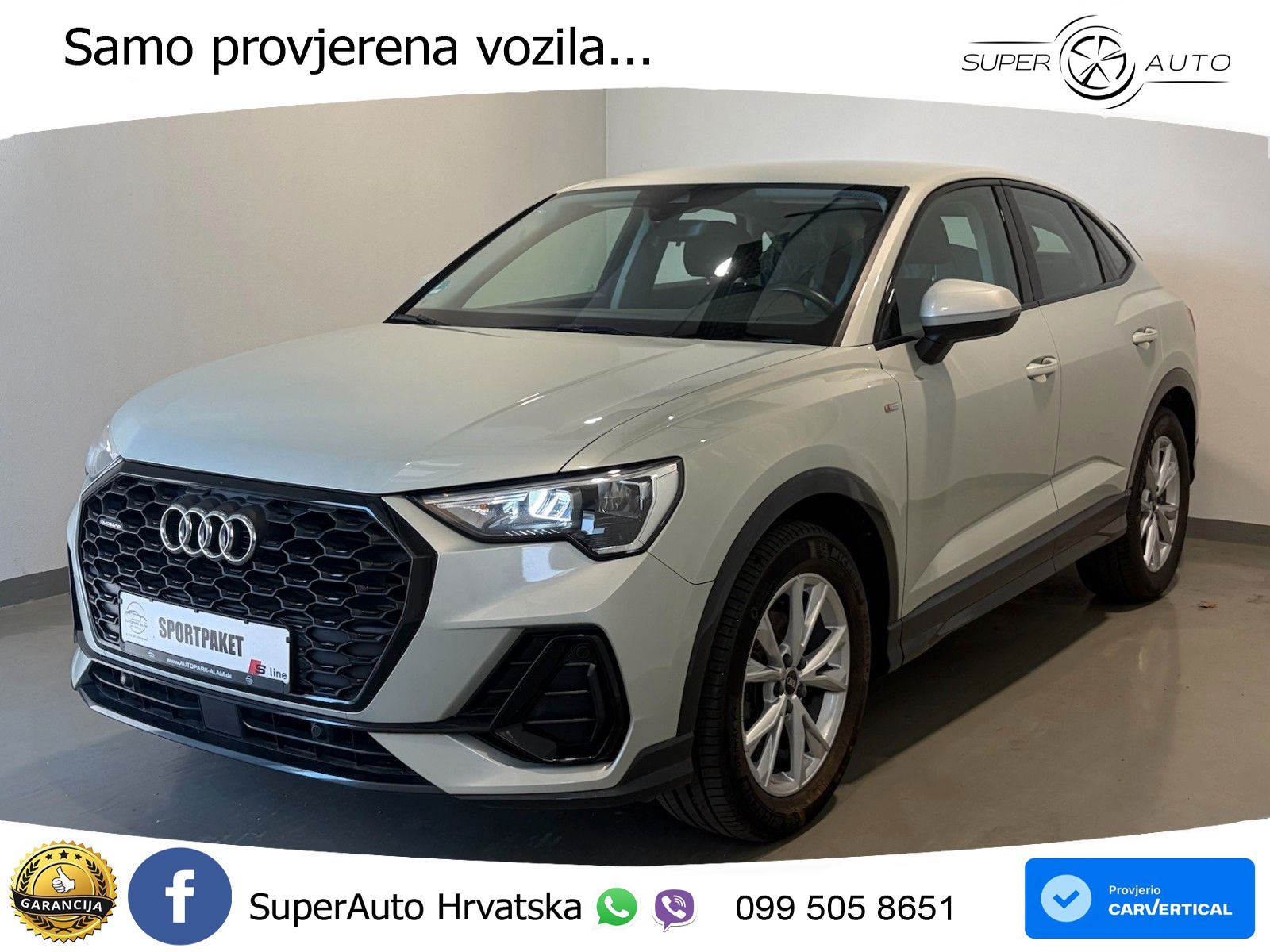 Audi Q3 Sportback 35 TDI (150 KS) quattro S tronic S line LED+GR SJED+ACC