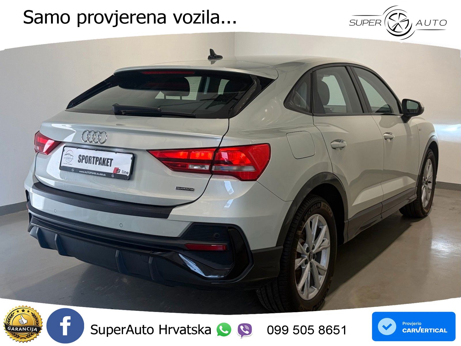 Audi Q3 Sportback 35 TDI (150 KS) quattro S tronic S line LED+GR SJED+ACC