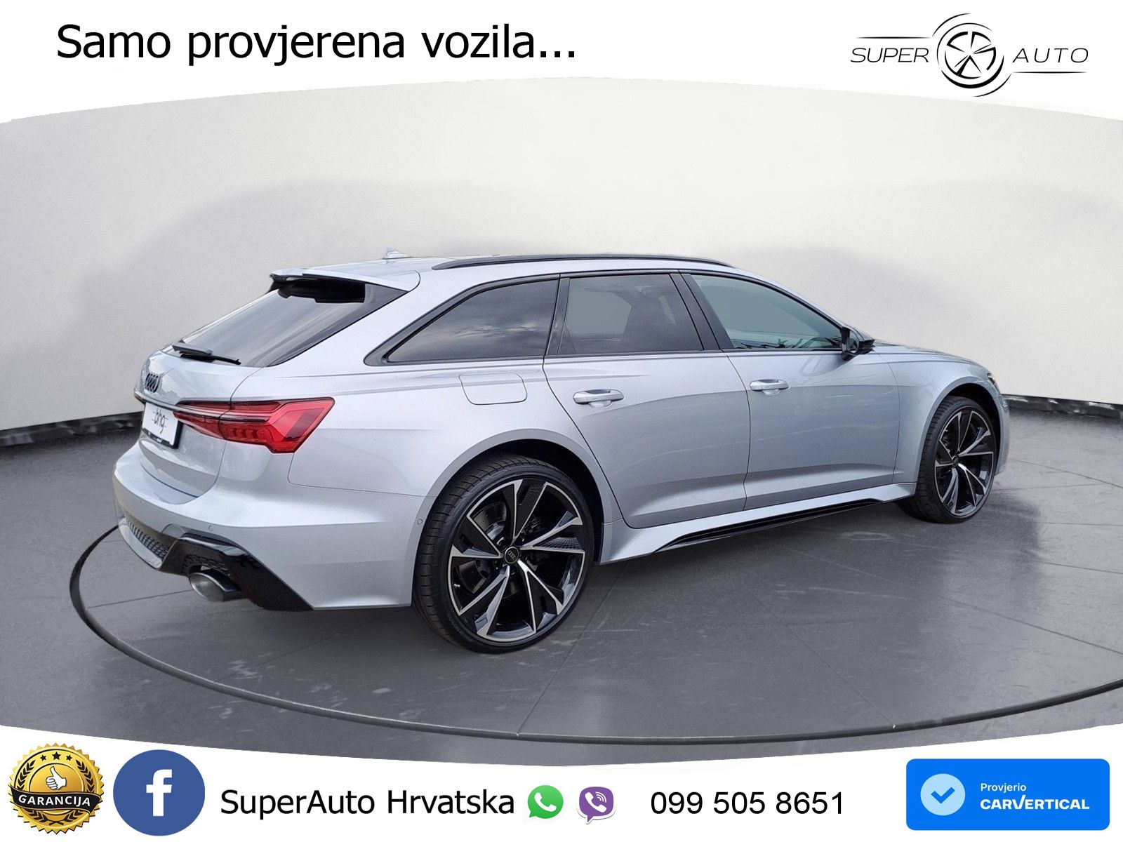 Audi RS6 Avant 4.0 TFSI V8 (600 KS) quattro Tiptronic ZRAČNI+ACC+GR SJED+KAM+PANO
