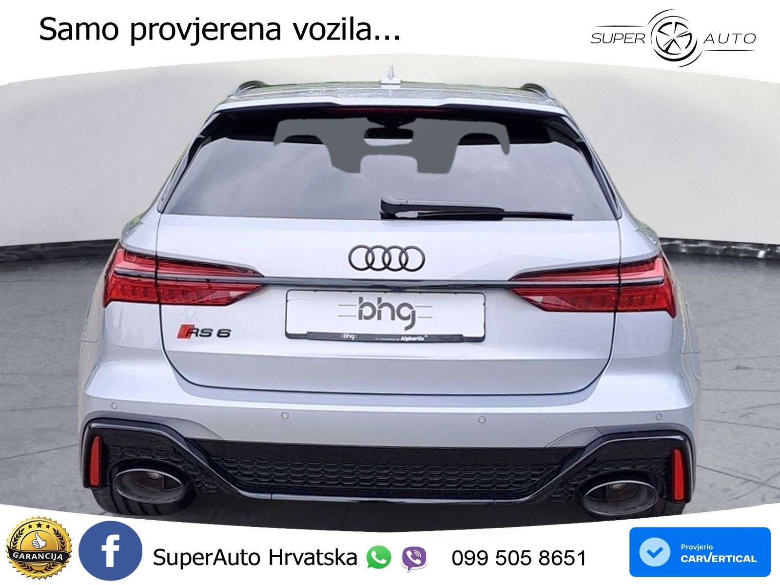 Audi RS6 Avant 4.0 TFSI V8 (600 KS) quattro Tiptronic ZRAČNI+ACC+GR SJED+KAM+PANO