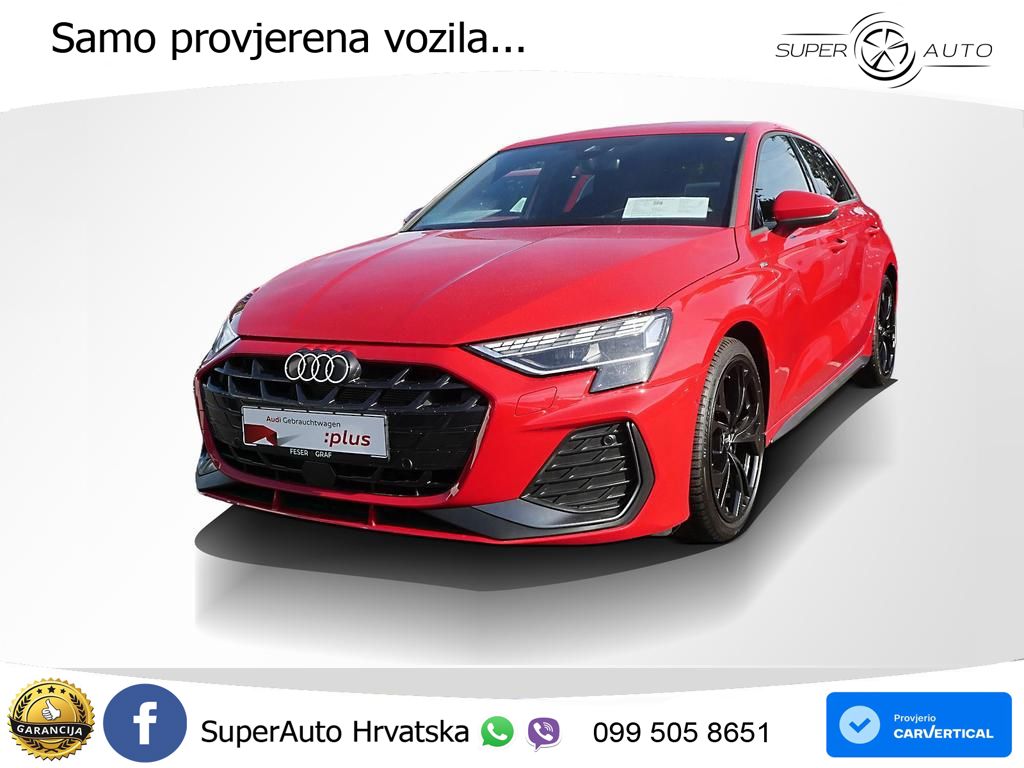 Audi A3 35 TFSI (150 KS) S tronic 2x S line LED+GR SJED+ACC