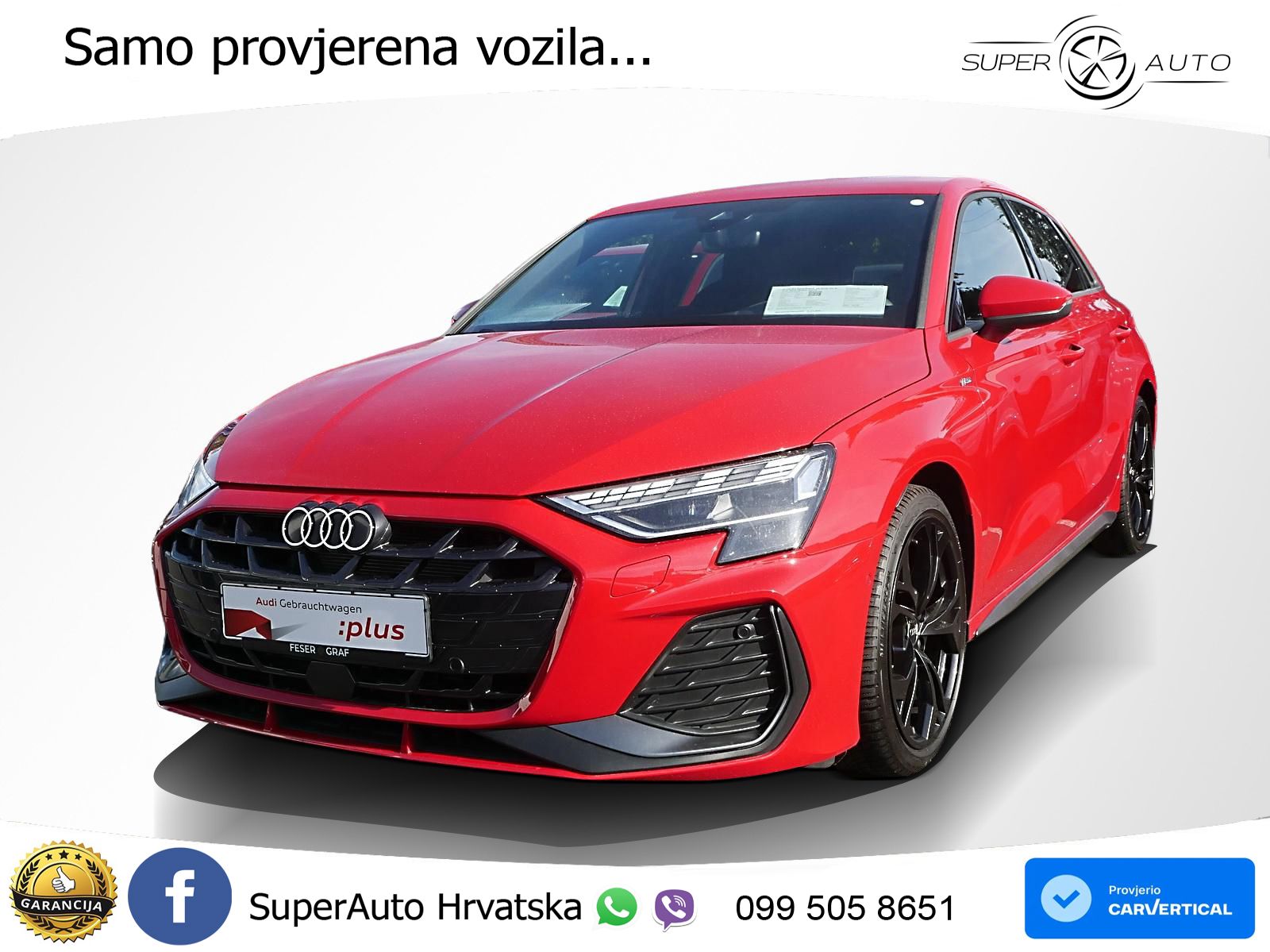 Audi A3 35 TFSI (150 KS) S tronic 2x S line LED+GR SJED+ACC