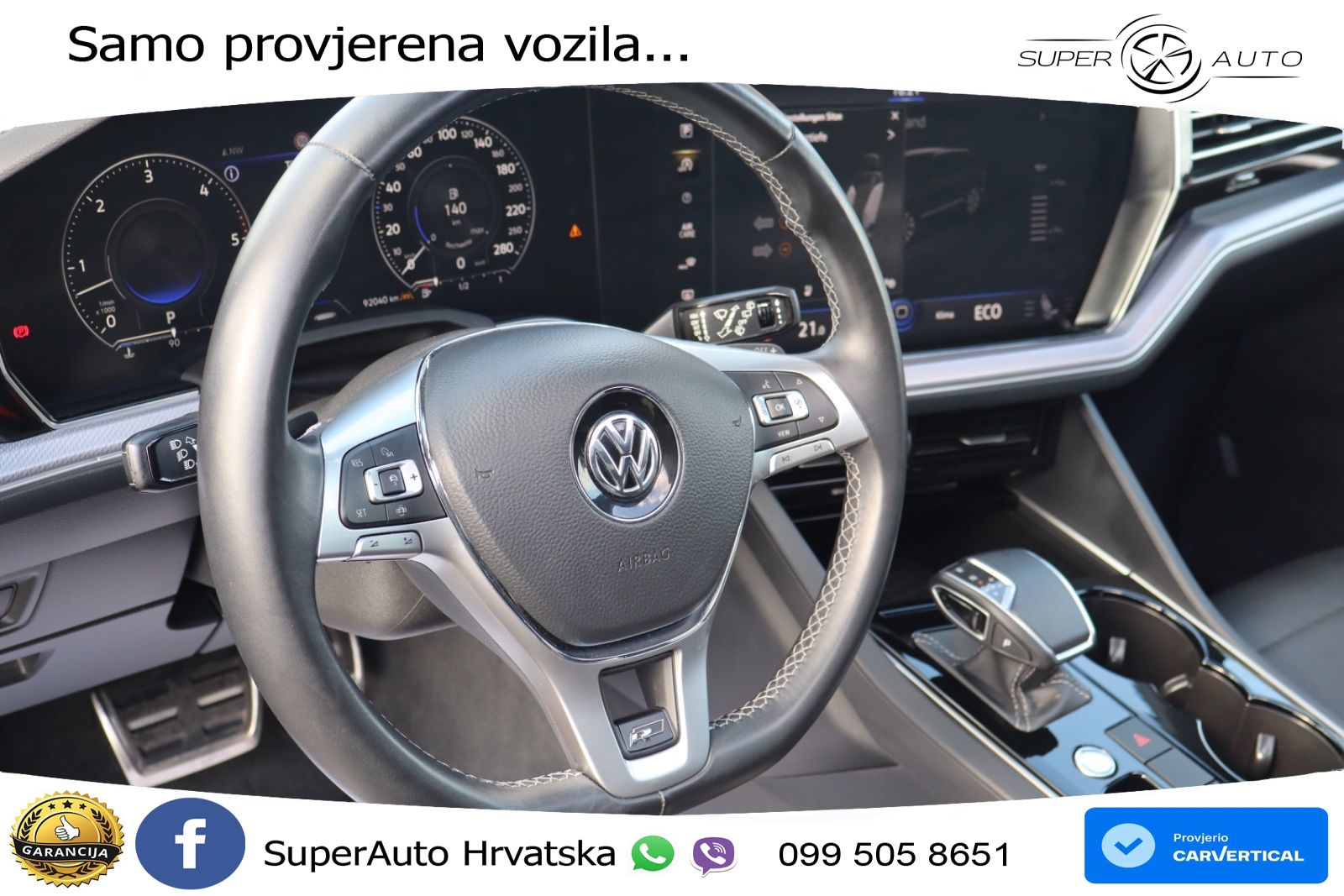 Volkswagen Touareg 3.0 V6 TDI (286 KS) 4MOTION Tiptronic R-Line ZRAČNI+ACC+GR SJED+KAM+PANO