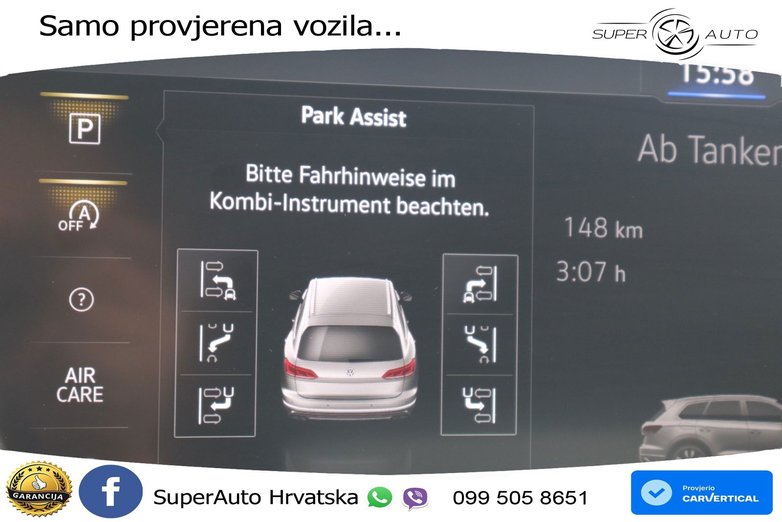 Volkswagen Touareg 3.0 V6 TDI (286 KS) 4MOTION Tiptronic R-Line ZRAČNI+ACC+GR SJED+KAM+PANO
