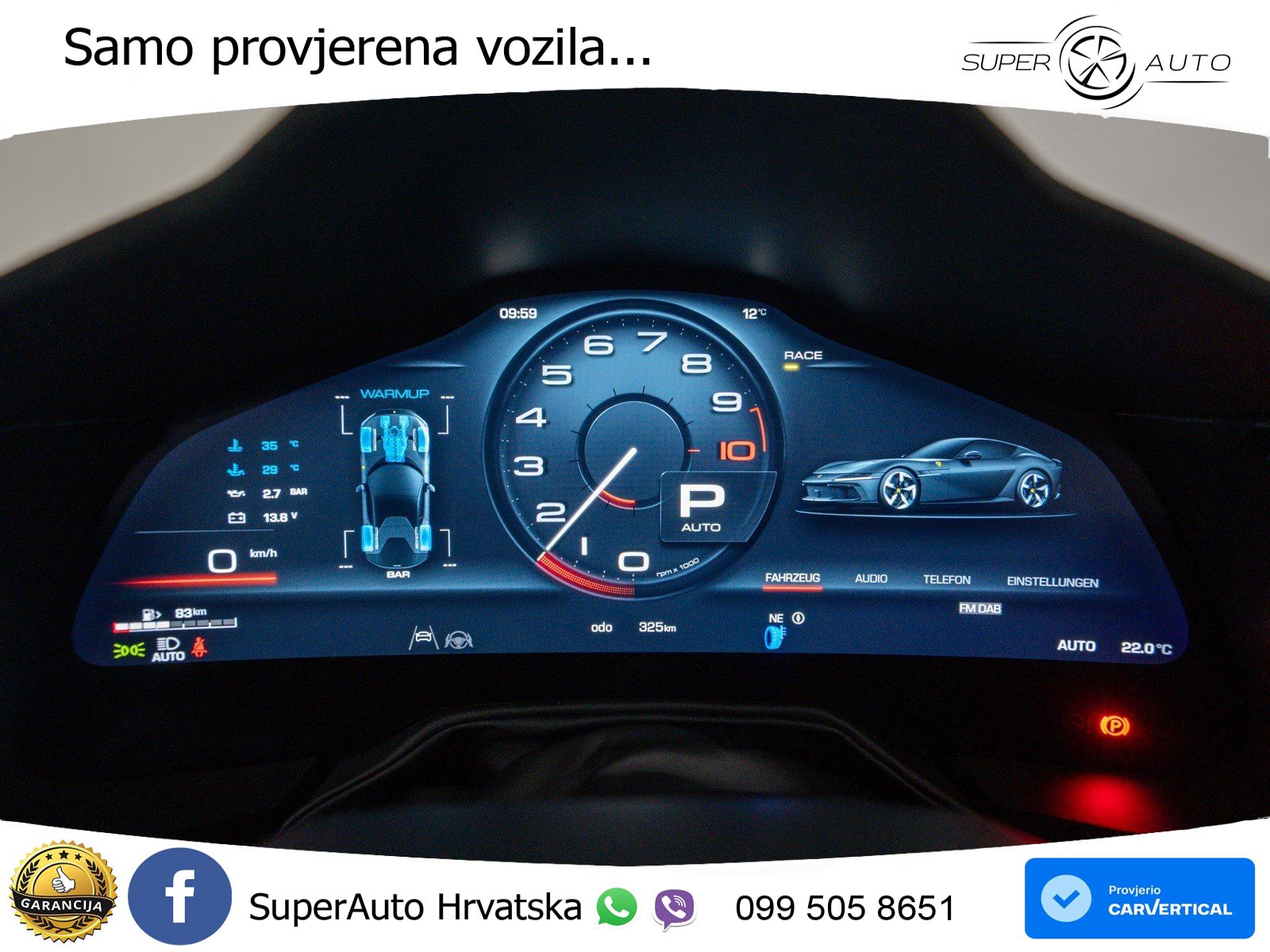 Ferrari 12Cilindri 6.5 V12 (830 KS) DCT ACC+HEAD+GR SJED+360+PANO
