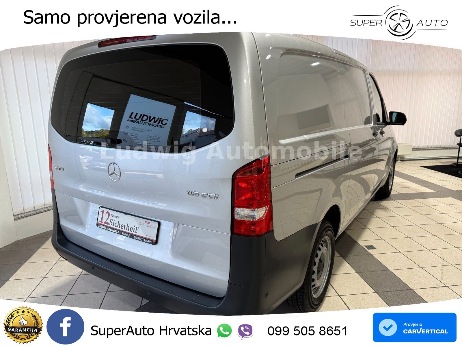 Mercedes-Benz Vito Kasten 116 CDI lang/1.Hand/3-Sitze/DAB 163 KS