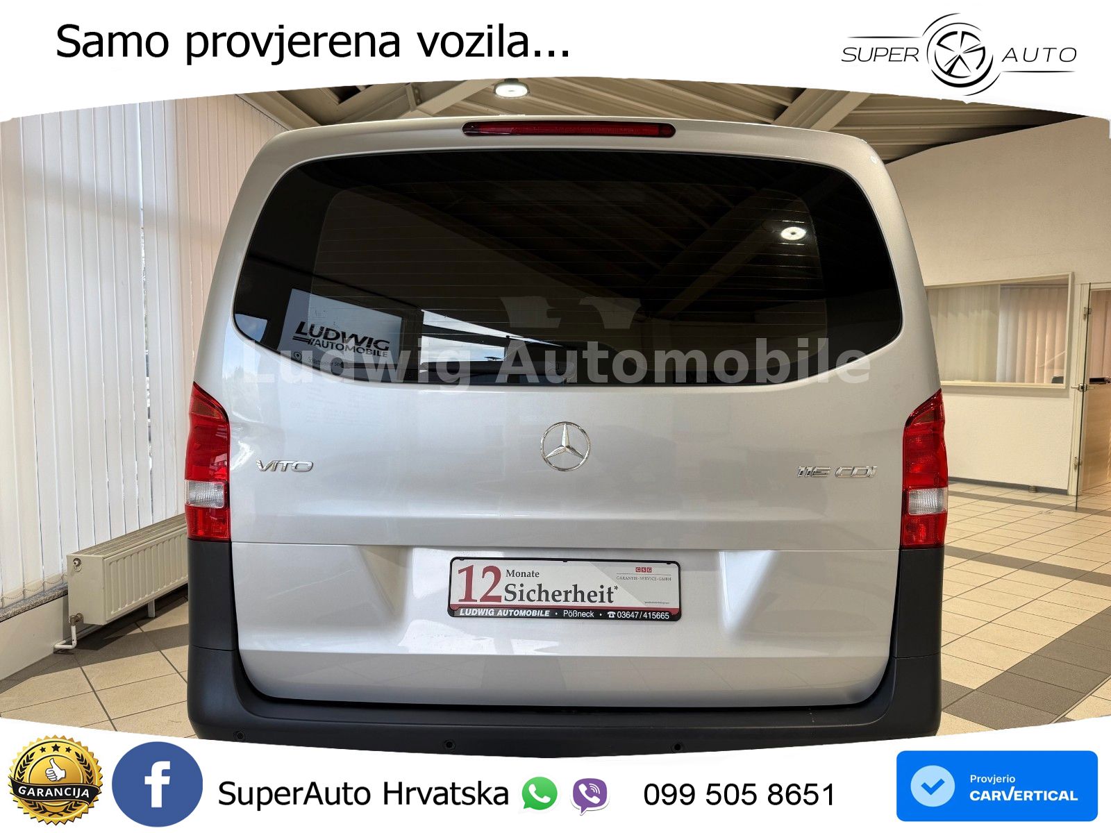 Mercedes-Benz Vito Kasten 116 CDI lang/1.Hand/3-Sitze/DAB 163 KS