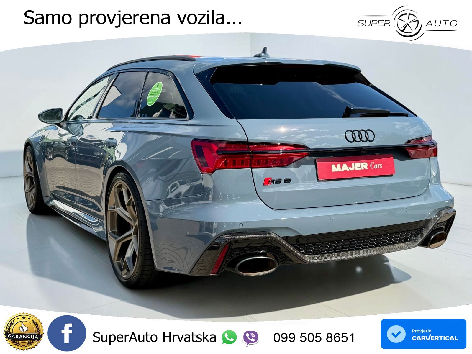 Audi RS6 Avant 4.0 TFSI V8 performance (630 KS)  quattro tiptronic LED+GR SJED+ACC