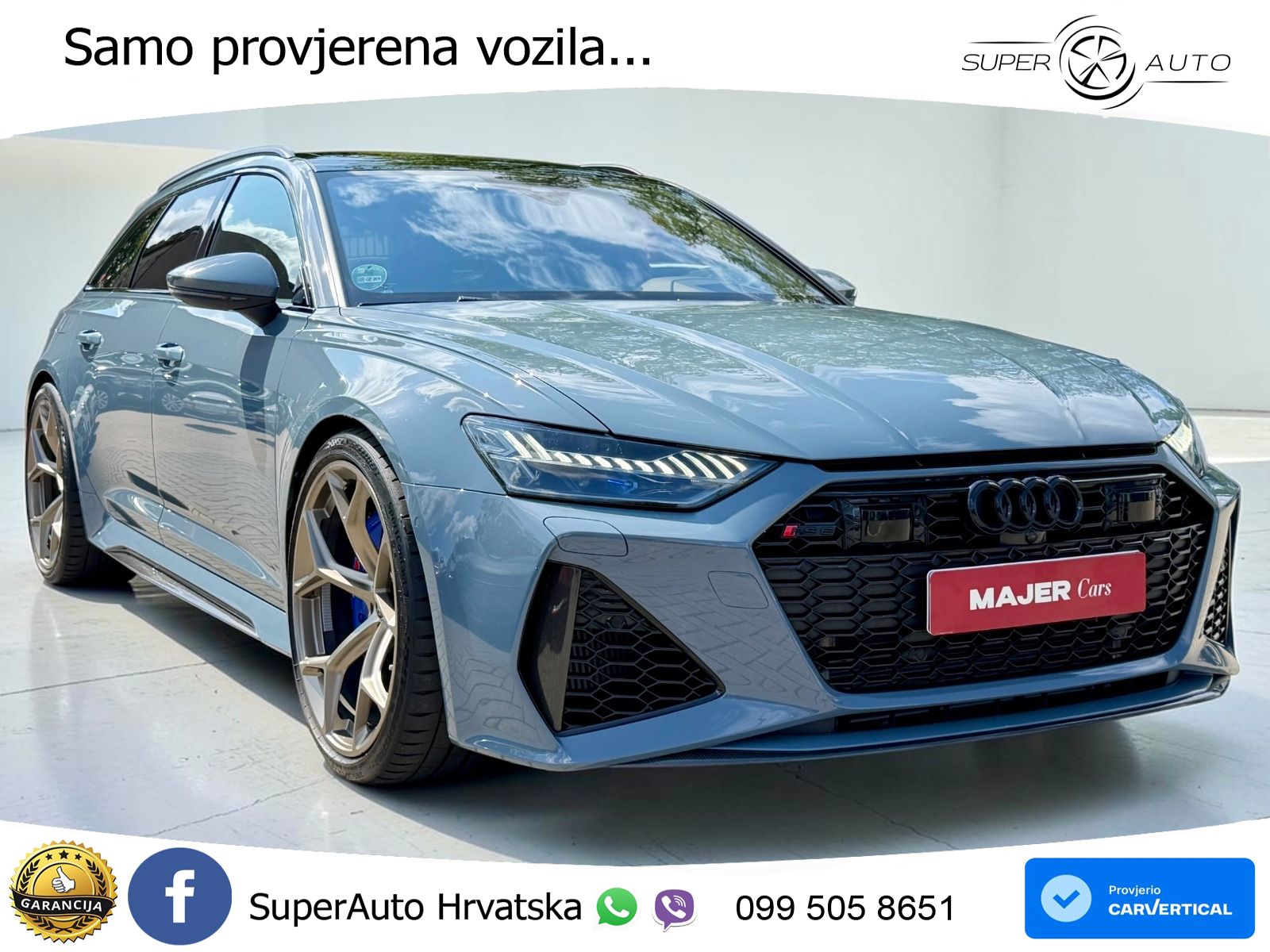 Audi RS6 Avant 4.0 TFSI V8 performance (630 KS)  quattro tiptronic LED+GR SJED+ACC
