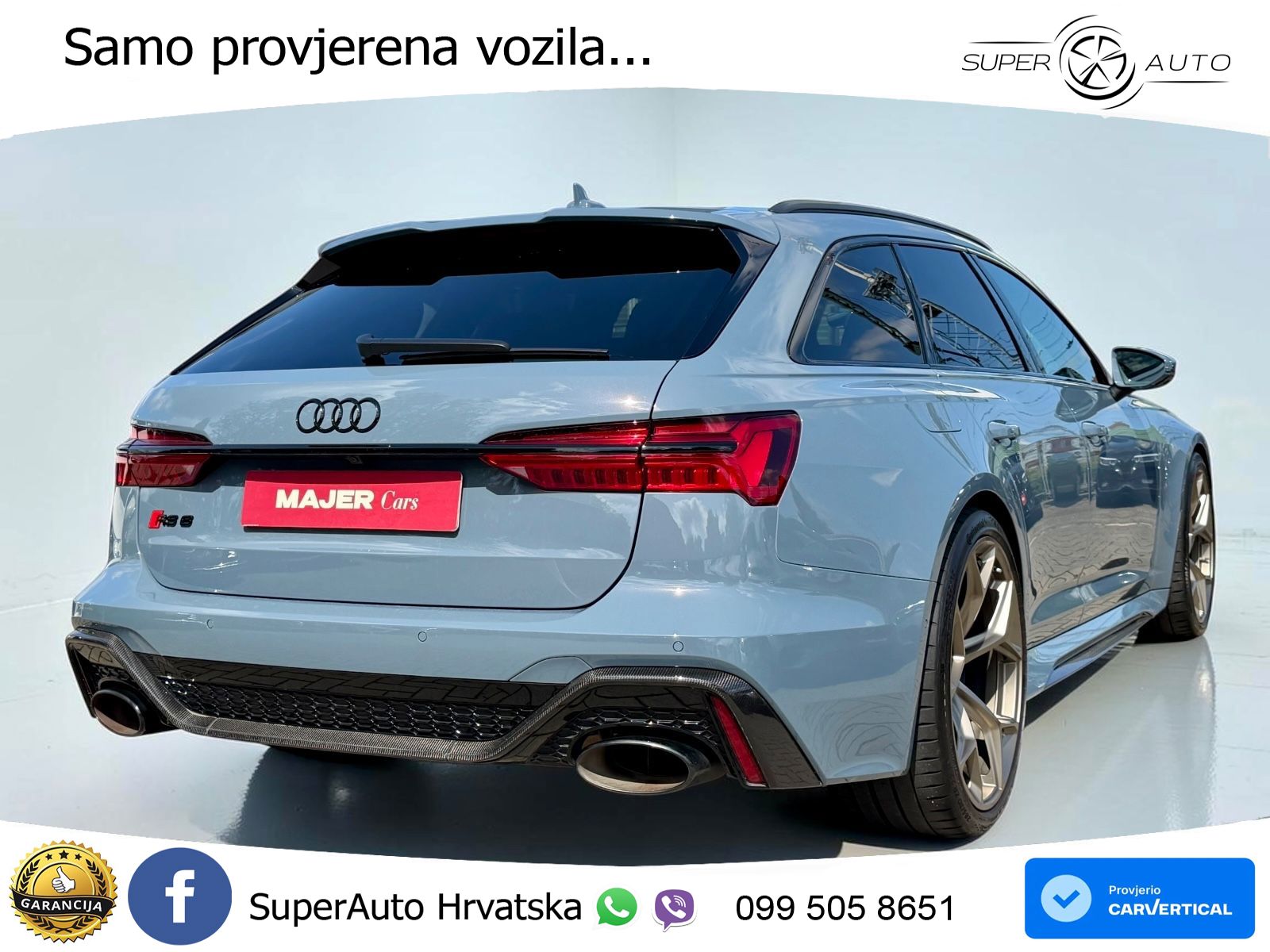 Audi RS6 Avant 4.0 TFSI V8 performance (630 KS)  quattro tiptronic LED+GR SJED+ACC