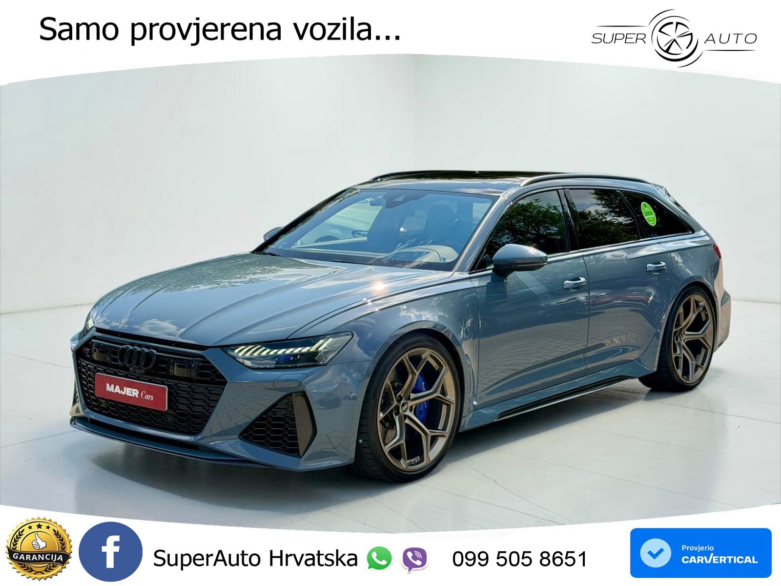 Audi RS6 Avant 4.0 TFSI V8 performance (630 KS)  quattro tiptronic LED+GR SJED+ACC