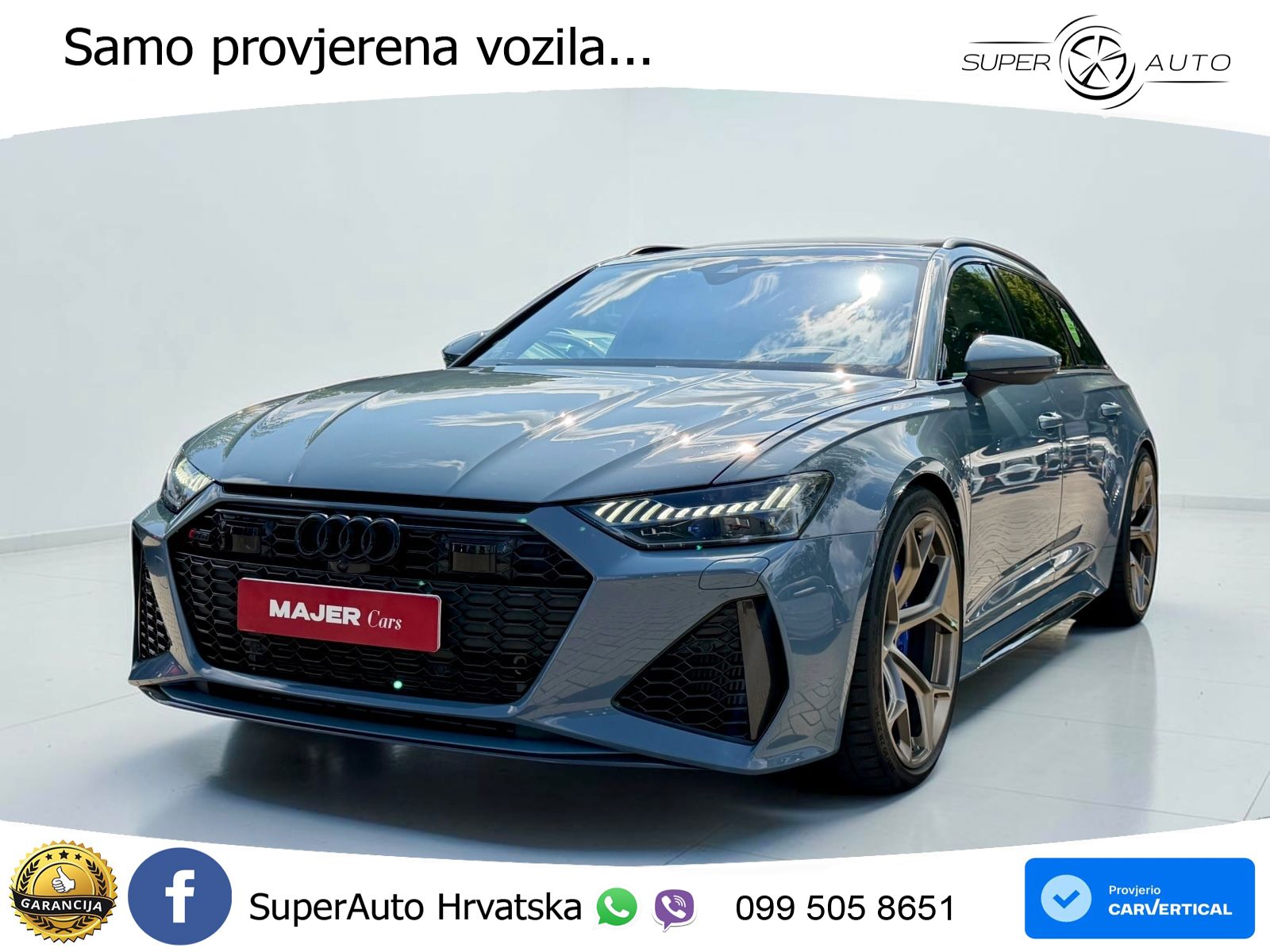 Audi RS6 Avant 4.0 TFSI V8 performance (630 KS)  quattro tiptronic LED+GR SJED+ACC