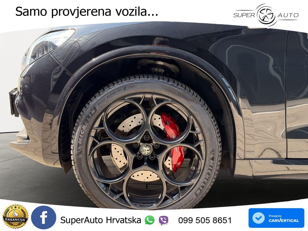 Alfa Romeo Stelvio Quadrifoglio 2.9 V6 Bi-Turbo (520 KS) Q4 Automatic LED+GR SJED+ACC