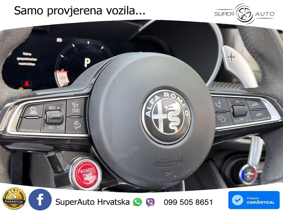 Alfa Romeo Stelvio Quadrifoglio 2.9 V6 Bi-Turbo (520 KS) Q4 Automatic LED+GR SJED+ACC