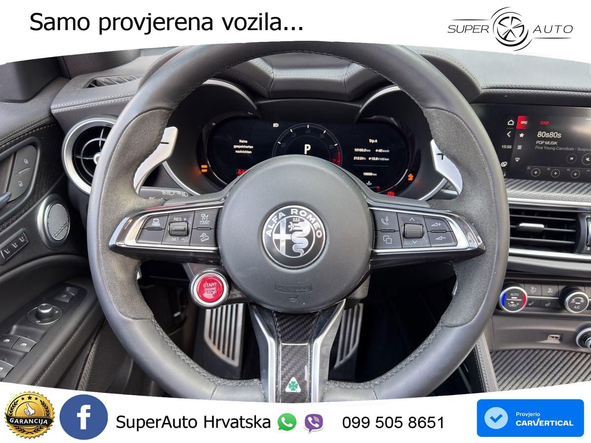 Alfa Romeo Stelvio Quadrifoglio 2.9 V6 Bi-Turbo (520 KS) Q4 Automatic LED+GR SJED+ACC