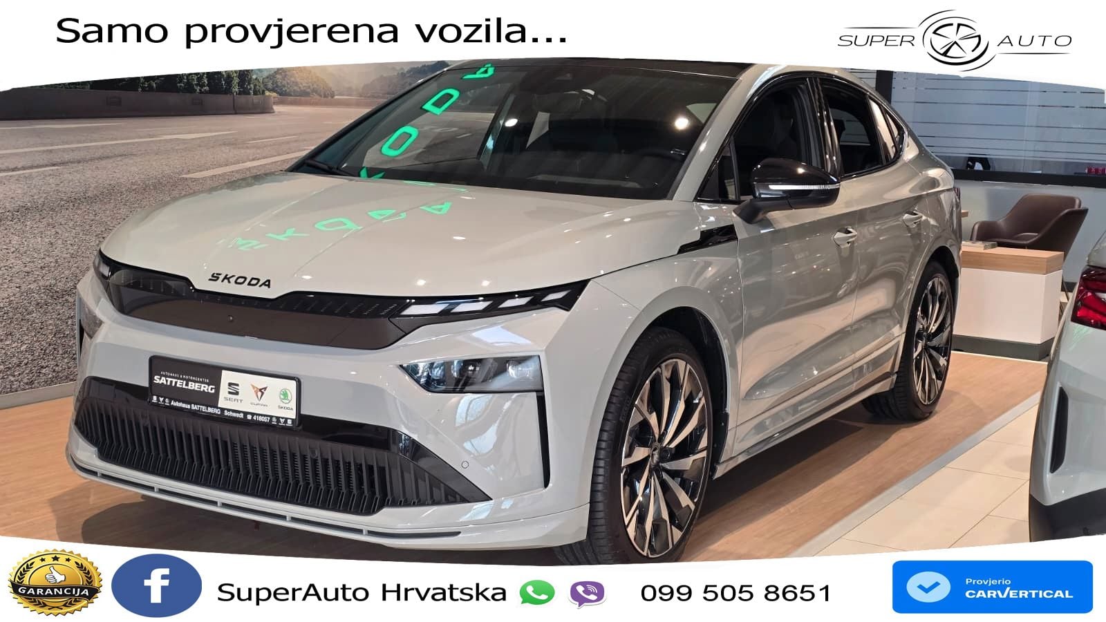 Škoda Enyaq Coupe iV 85 82 kWh (286 KS) SportLine LED+GR SJED+ACC