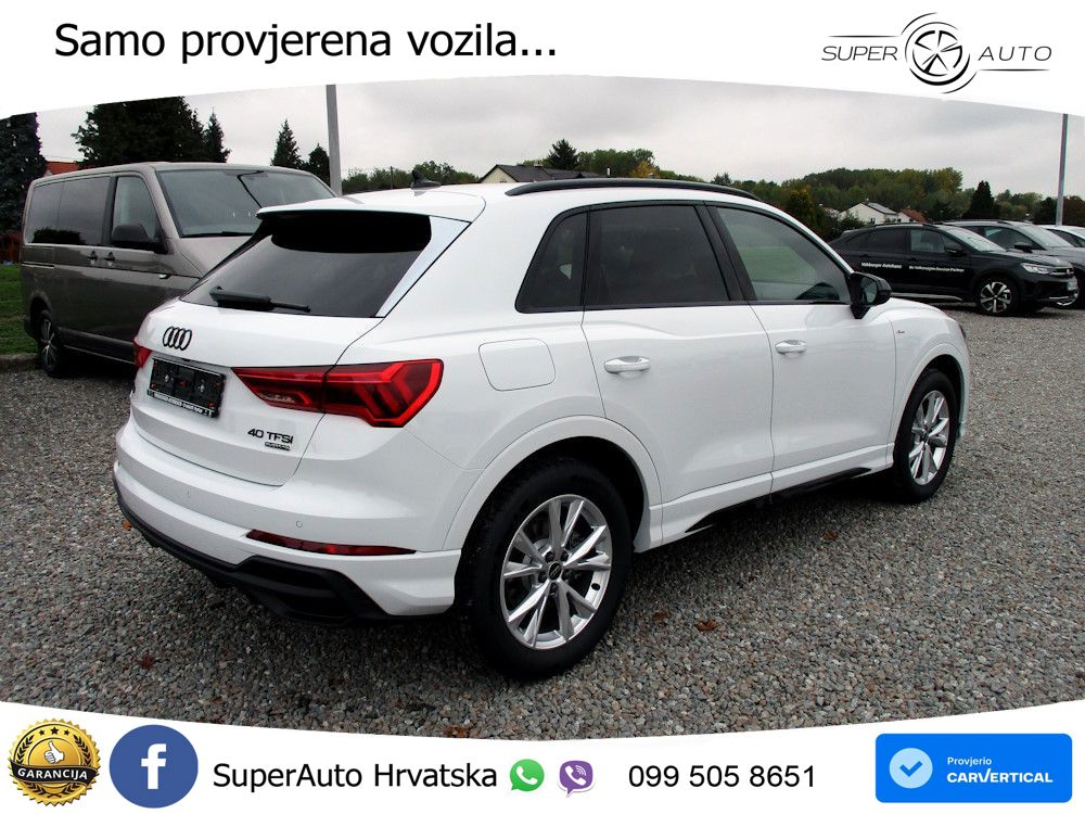 Audi Q3 40 TFSI (190 KS) quattro S tronic S line LED+GR SJED+ACC