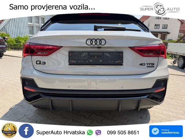 Audi Q3 II Sportback 40 TFSI (190 KS) quattro S tronic S line LED+GR SJED+ACC