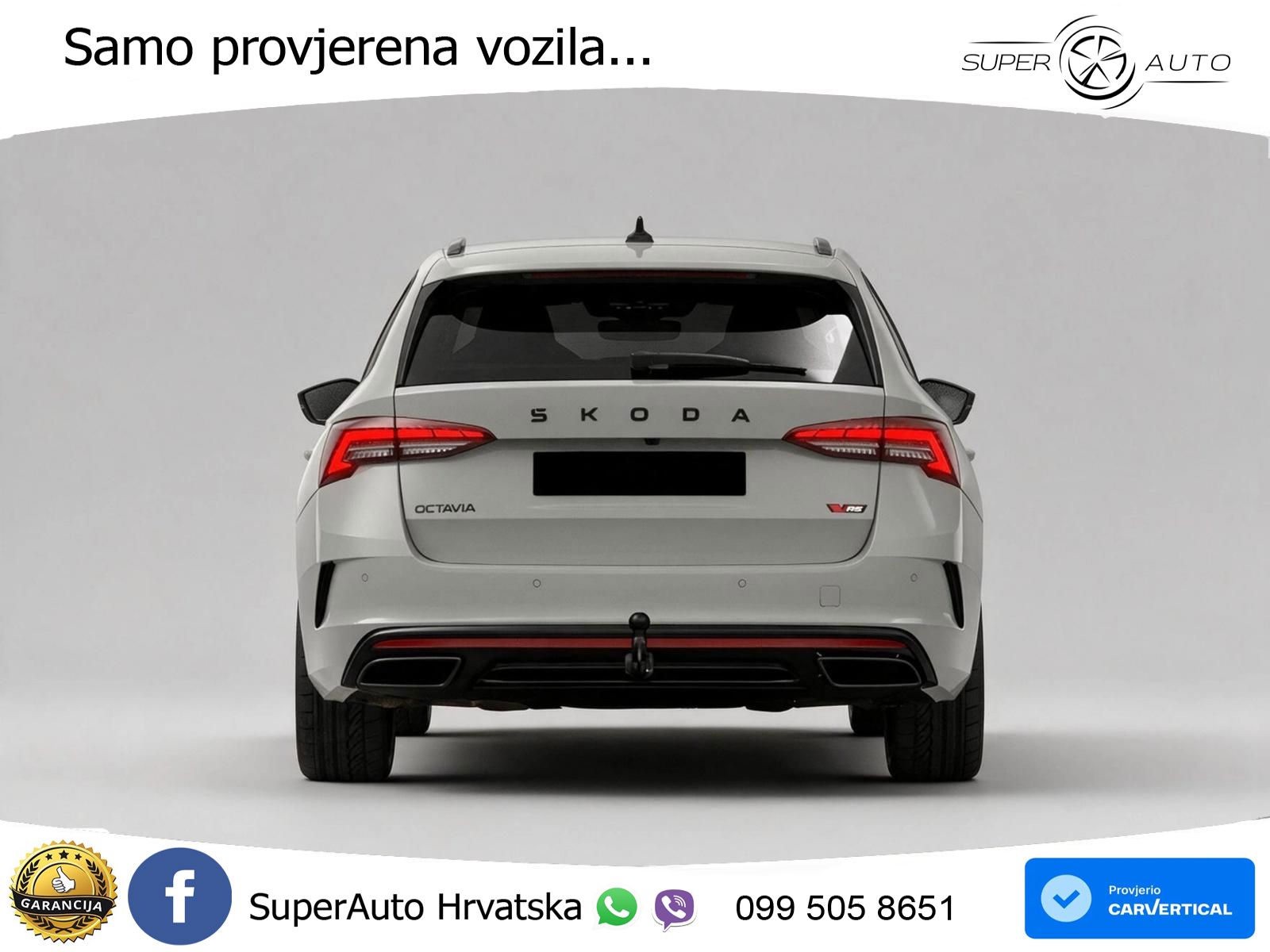 Škoda Octavia Combi RS 2.0 TSI (265 KS) DSG MATRIX+GR SJED+KAM
