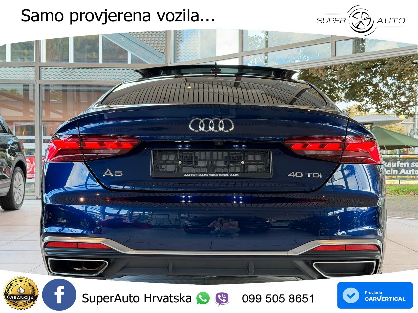 Audi A5 Sportback 40 TDI (204 KS) S tronic S line LED+GR SJED+ACC