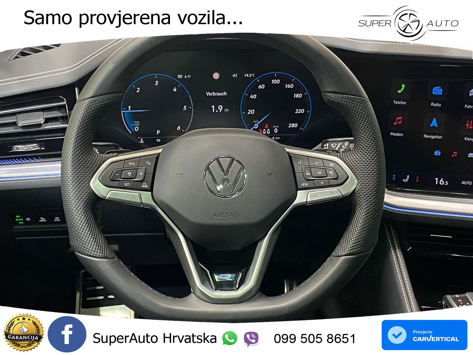 Volkswagen Touareg 3.0 V6 TDI (286 KS) 4MOTION Tiptronic ZRAČNI+ACC+GR SJED+KAM+PANO