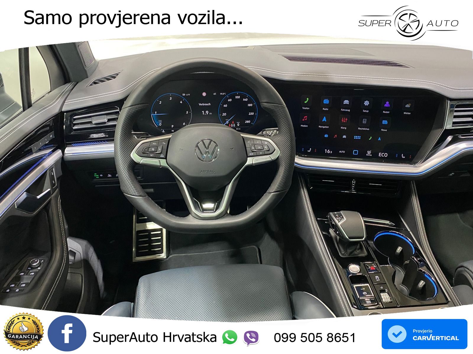 Volkswagen Touareg 3.0 V6 TDI (286 KS) 4MOTION Tiptronic ZRAČNI+ACC+GR SJED+KAM+PANO