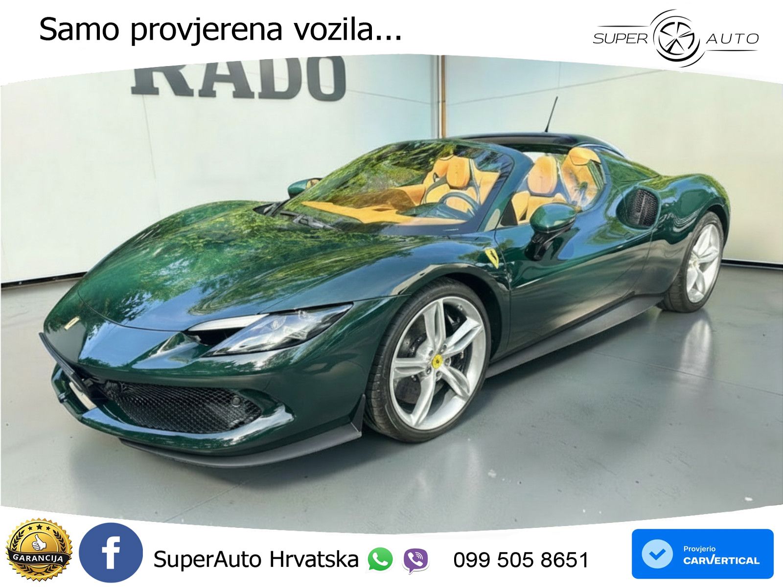 Ferrari 296 GTS 3.0 V6 (830 KS) F1 DCT LED+ACC