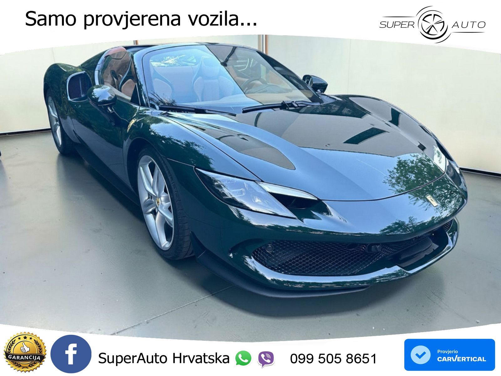 Ferrari 296 GTS 3.0 V6 (830 KS) F1 DCT LED+ACC
