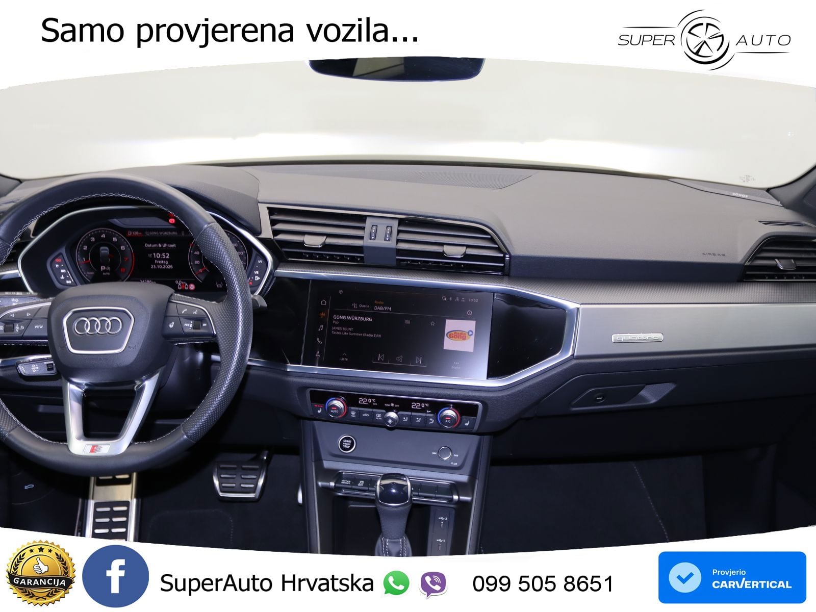 Audi Q3 Sportback 45 TFSI (245 KS) quattro S tronic S line LED+GR SJED+ACC
