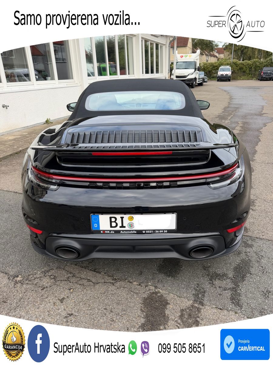 Porsche 911 Turbo Cabriolet 3.8 (580 KS) PDK ZRAČNI+ACC+GR SJED+KAM