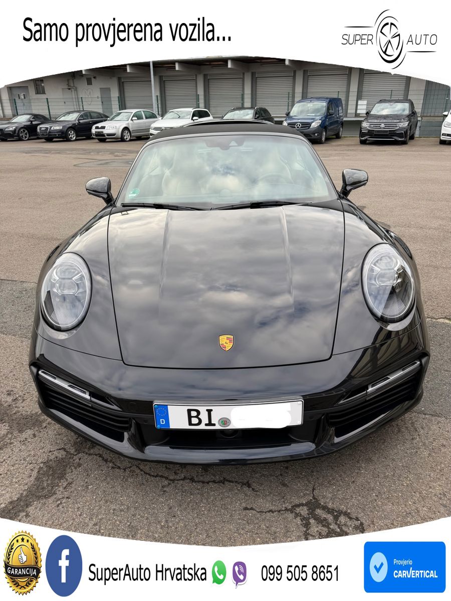 Porsche 911 Turbo Cabriolet 3.8 (580 KS) PDK ZRAČNI+ACC+GR SJED+KAM