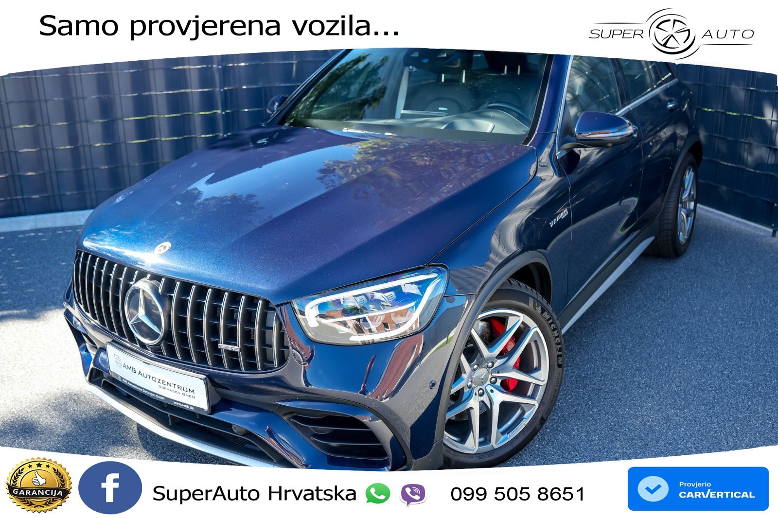 Mercedes AMG GLC 63 S V8 (510 KS) 4MATIC+ MCT LED+GR SJED+ACC