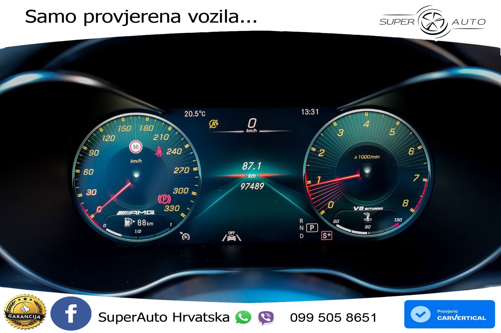 Mercedes AMG GLC 63 S V8 (510 KS) 4MATIC+ MCT LED+GR SJED+ACC