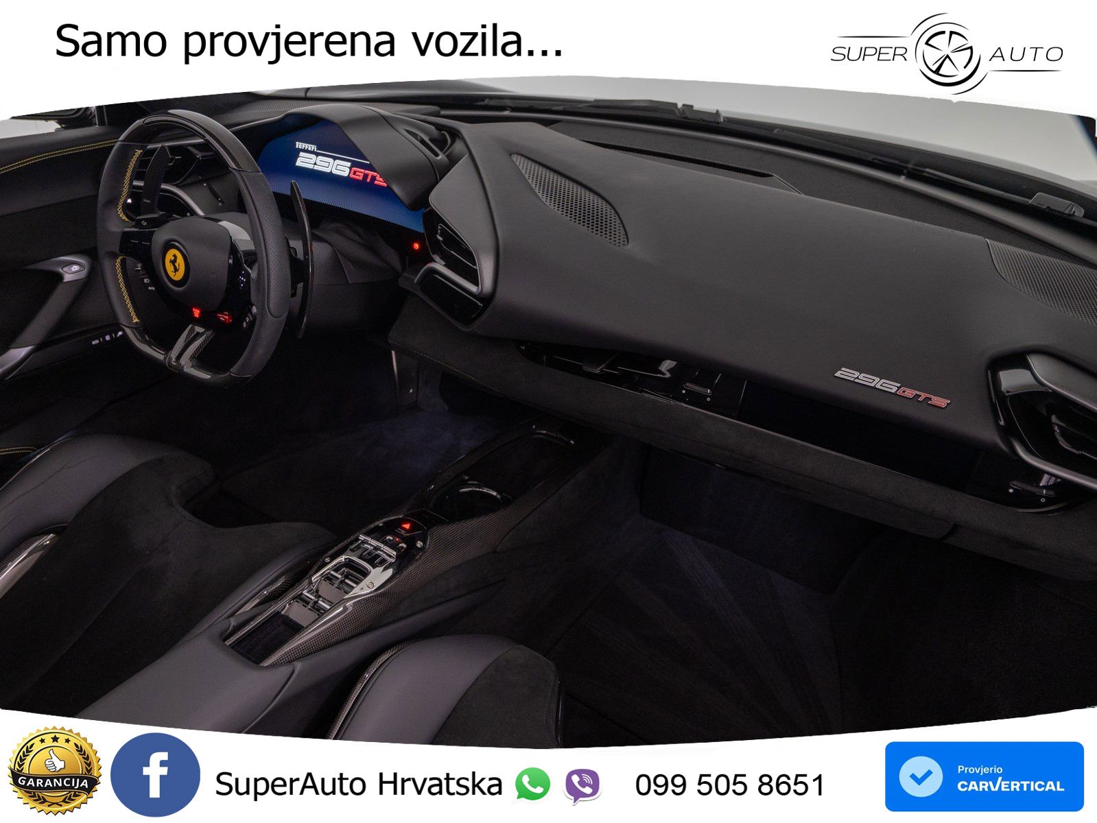 Ferrari 296 GTS 3.0 V6 (830 KS) F1 DCT LED+ACC