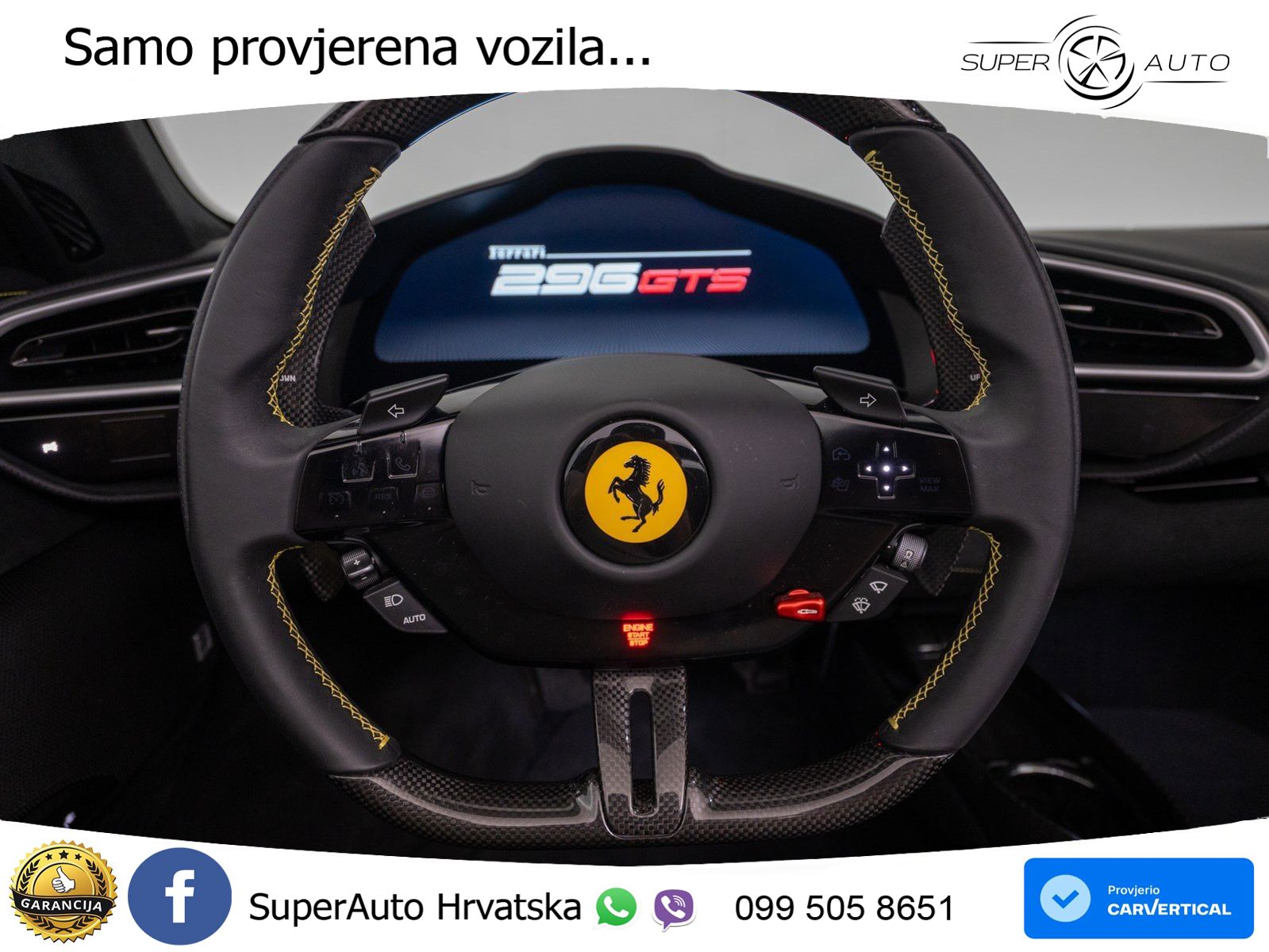 Ferrari 296 GTS 3.0 V6 (830 KS) F1 DCT LED+ACC