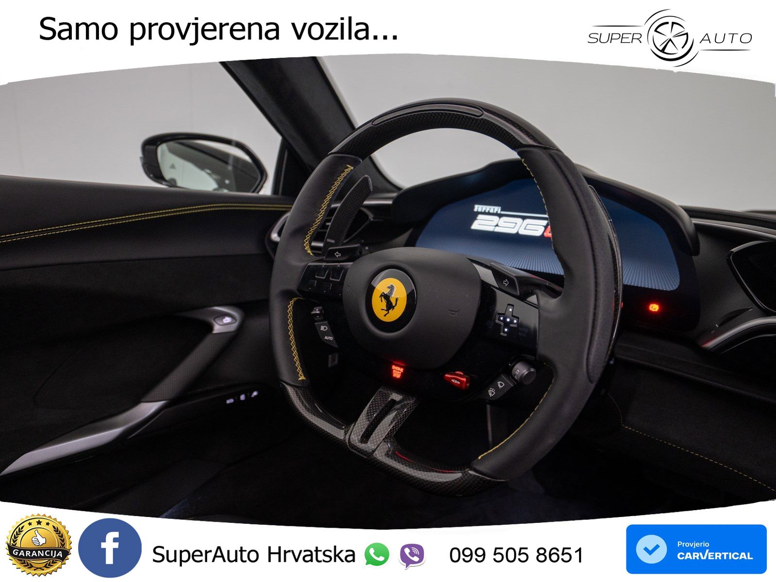 Ferrari 296 GTS 3.0 V6 (830 KS) F1 DCT LED+ACC