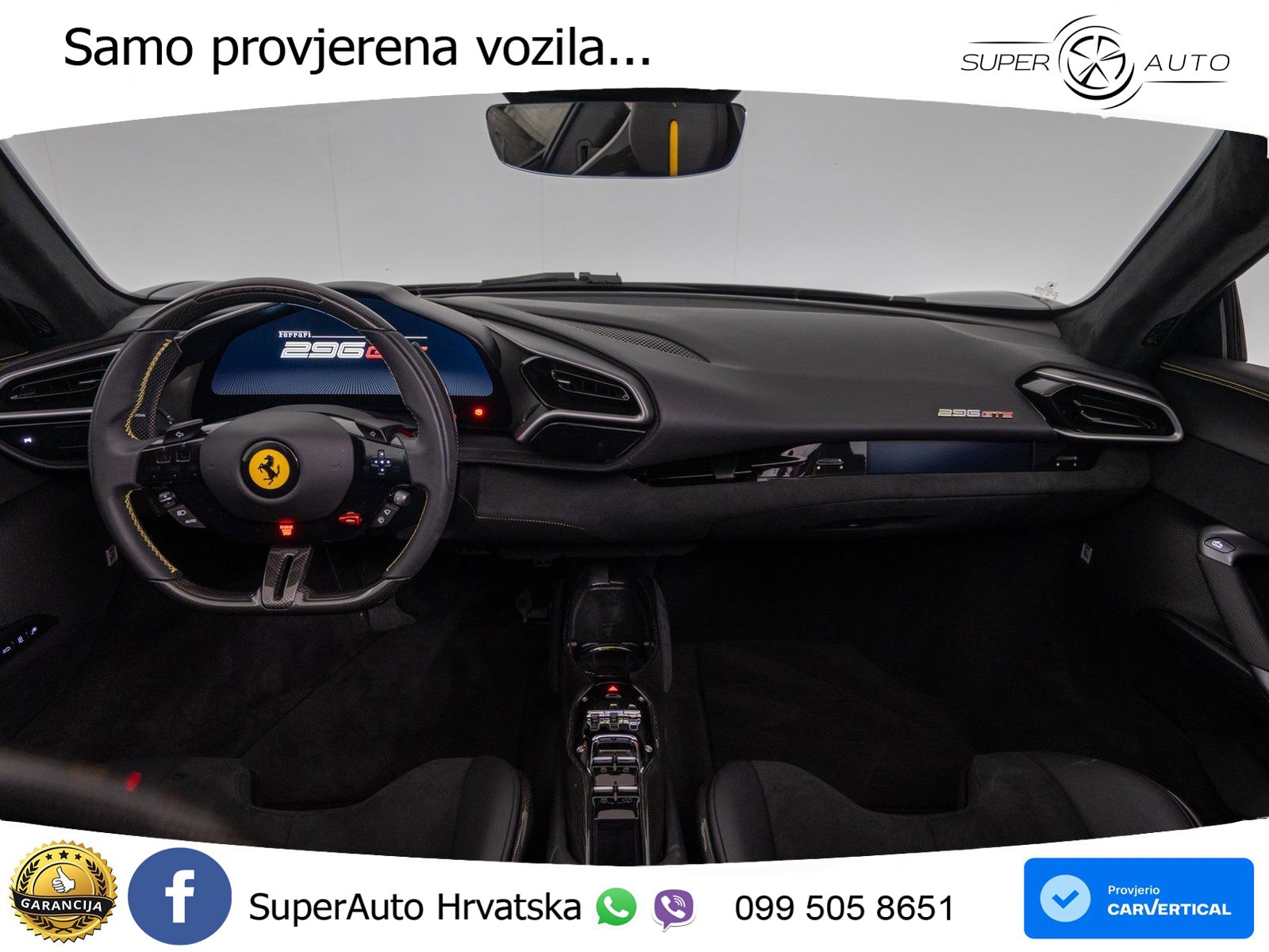 Ferrari 296 GTS 3.0 V6 (830 KS) F1 DCT LED+ACC