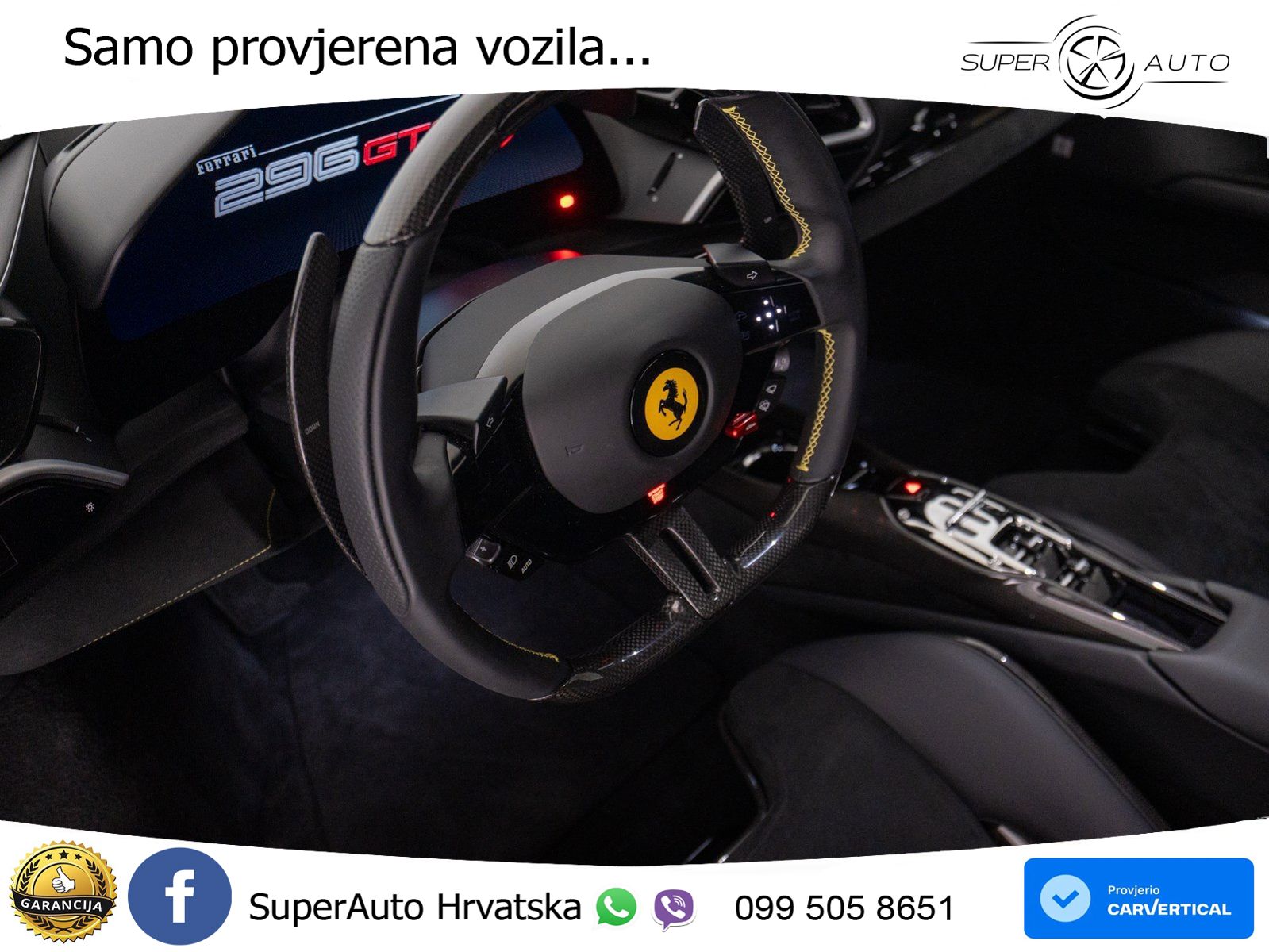 Ferrari 296 GTS 3.0 V6 (830 KS) F1 DCT LED+ACC