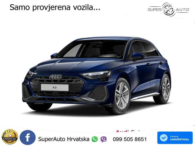 Audi A3 40 TFSIe (204 KS) S tronic S line LED+GR SJED+ACC