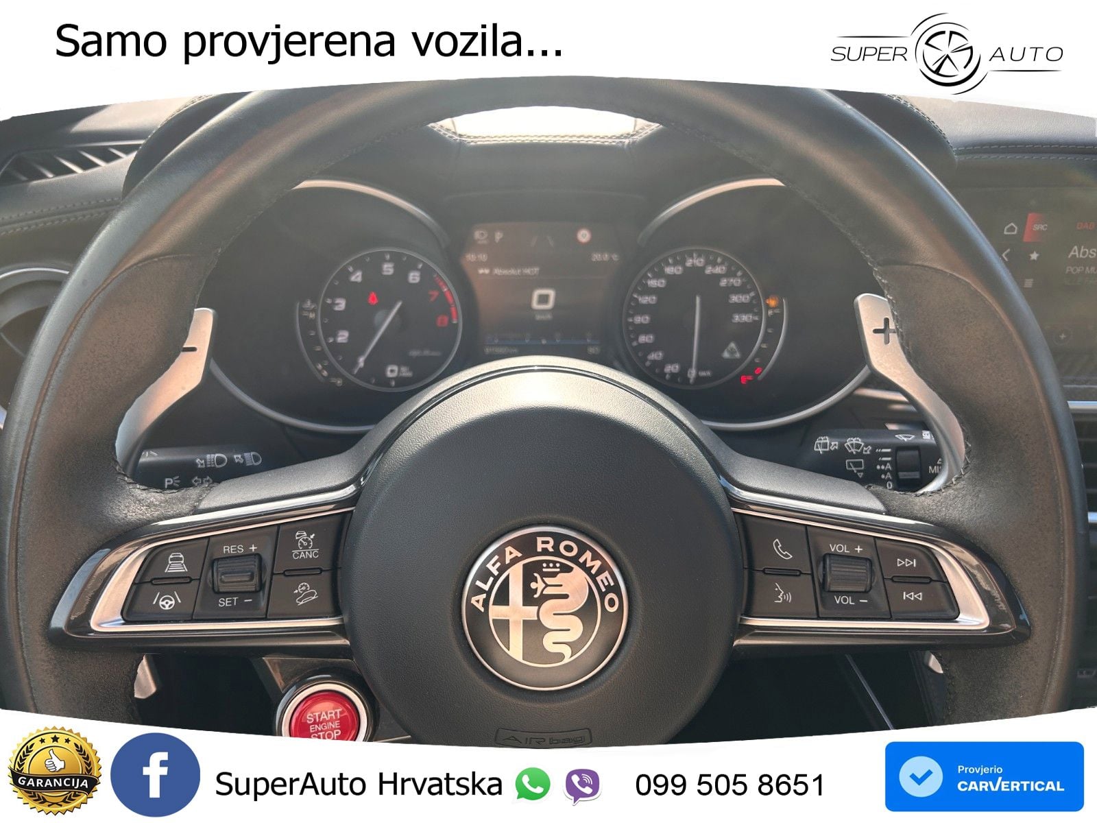 Alfa Romeo Stelvio Quadrifoglio 2.9 V6 Bi-Turbo (520 KS) Q4 Automatic LED+GR SJED+ACC