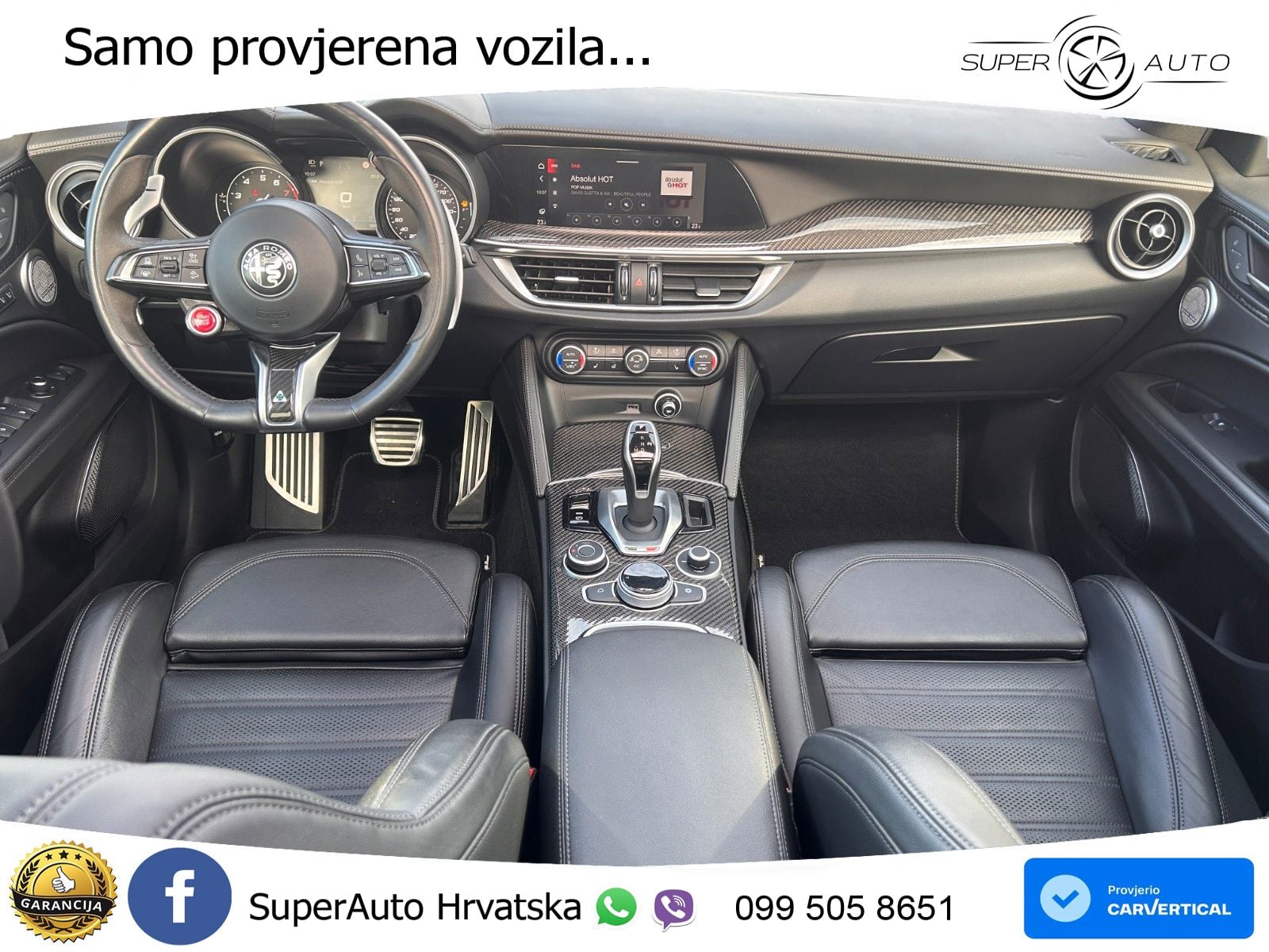 Alfa Romeo Stelvio Quadrifoglio 2.9 V6 Bi-Turbo (520 KS) Q4 Automatic LED+GR SJED+ACC