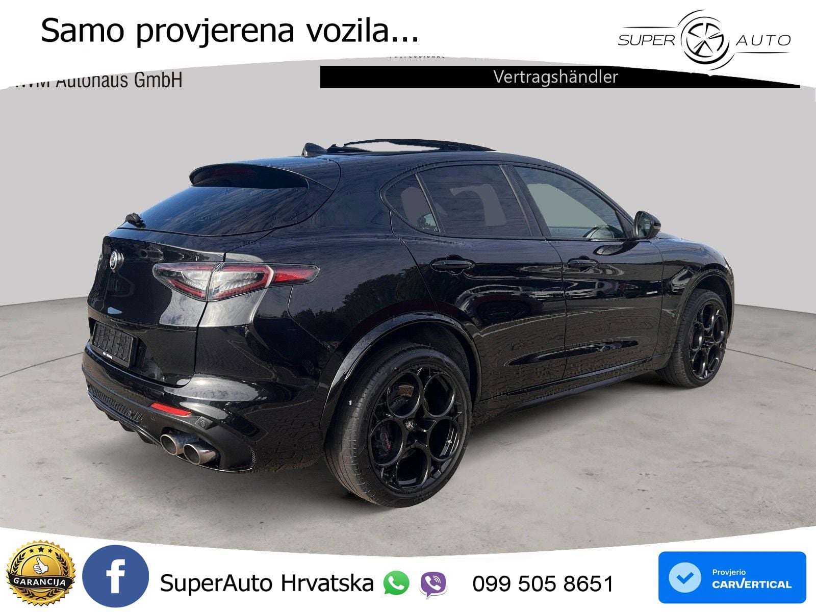 Alfa Romeo Stelvio Quadrifoglio 2.9 V6 Bi-Turbo (520 KS) Q4 Automatic LED+GR SJED+ACC
