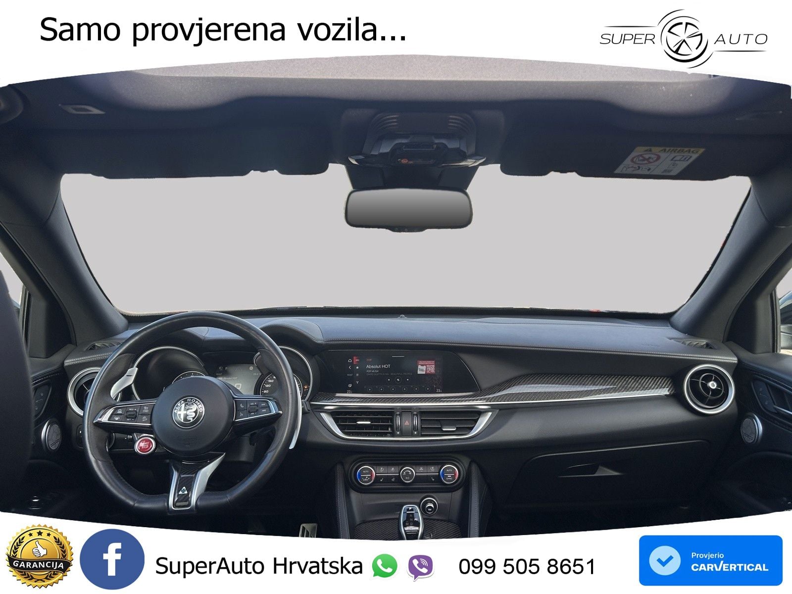Alfa Romeo Stelvio Quadrifoglio 2.9 V6 Bi-Turbo (520 KS) Q4 Automatic LED+GR SJED+ACC