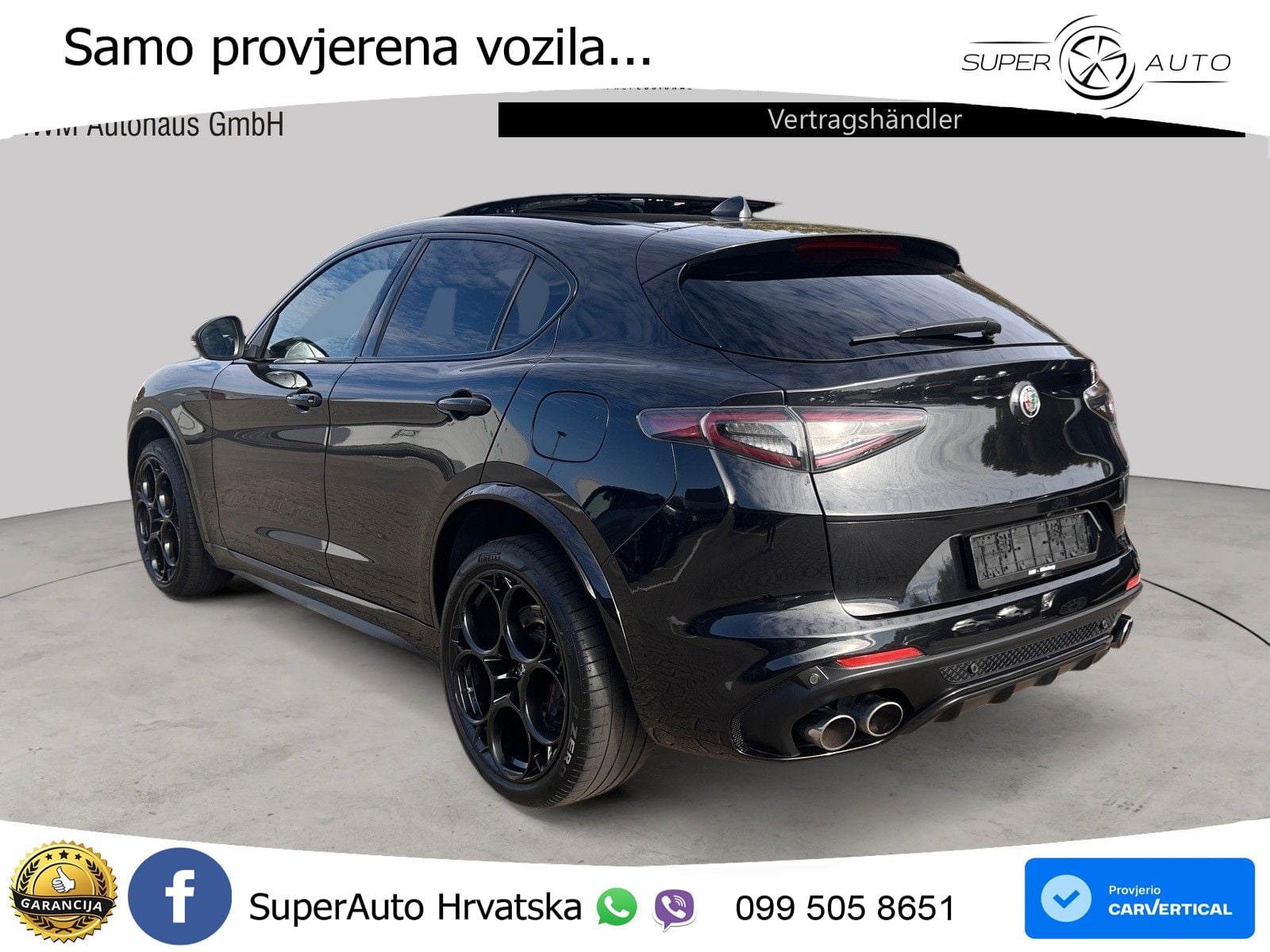 Alfa Romeo Stelvio Quadrifoglio 2.9 V6 Bi-Turbo (520 KS) Q4 Automatic LED+GR SJED+ACC