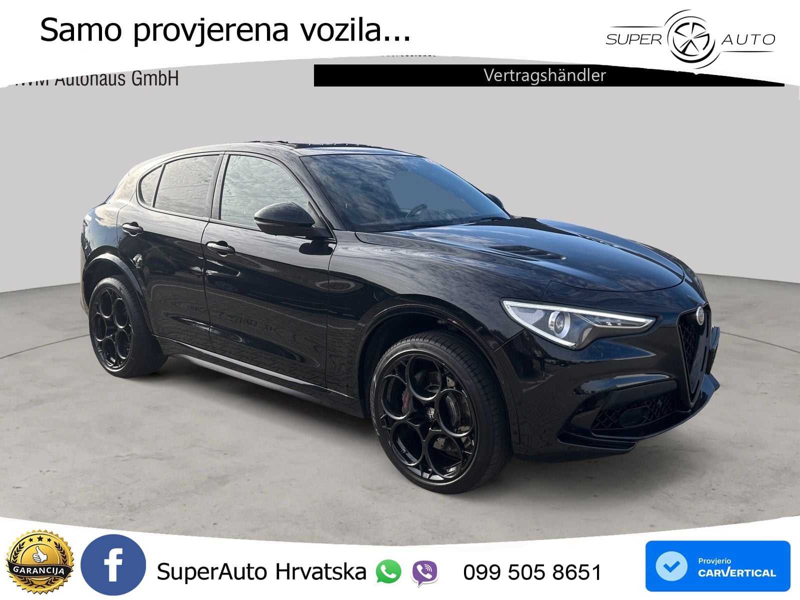 Alfa Romeo Stelvio Quadrifoglio 2.9 V6 Bi-Turbo (520 KS) Q4 Automatic LED+GR SJED+ACC