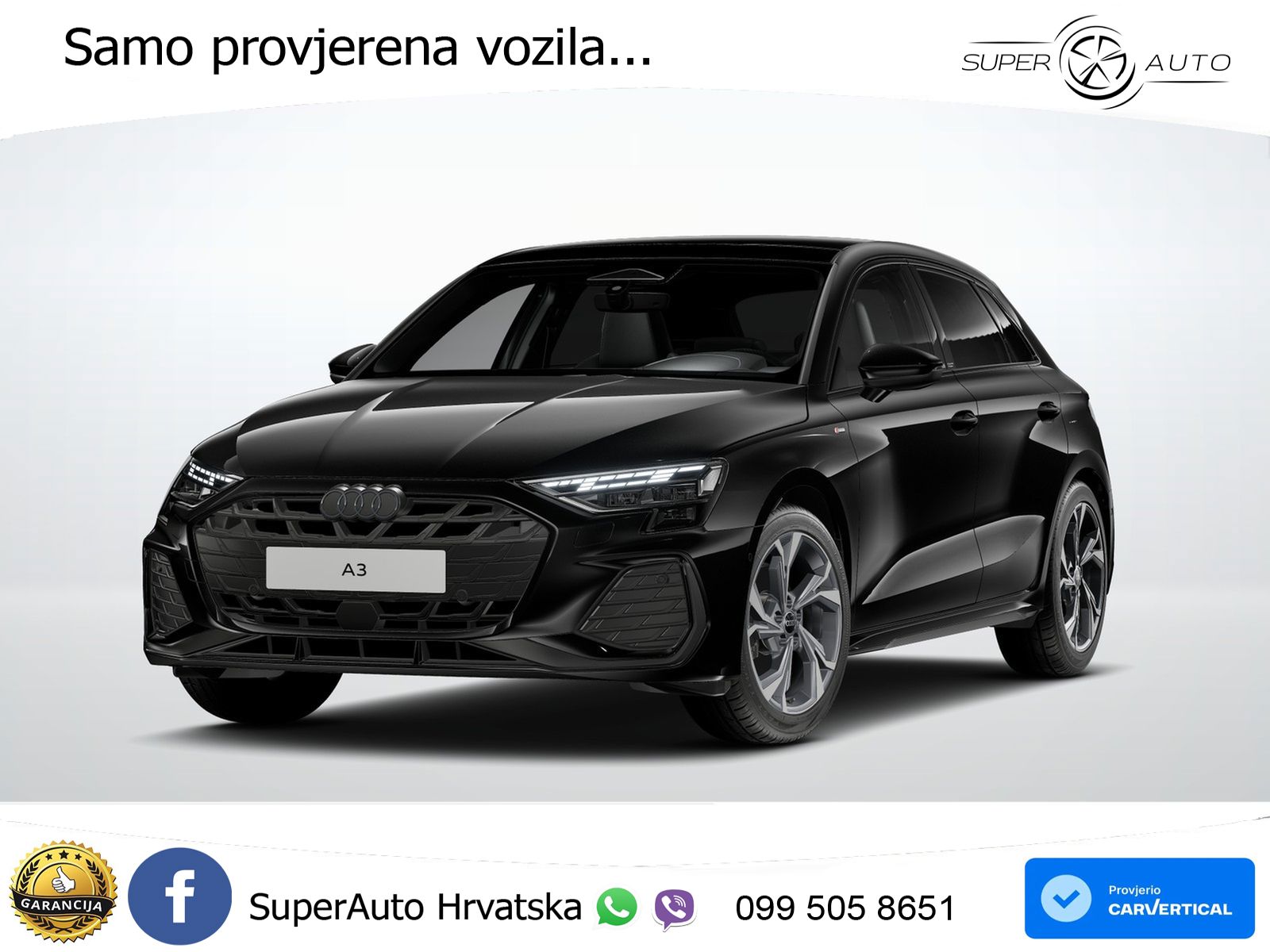 Audi A3 Sportback 40 TFSI (204 KS) quattro S tronic S line LED+GR SJED+ACC